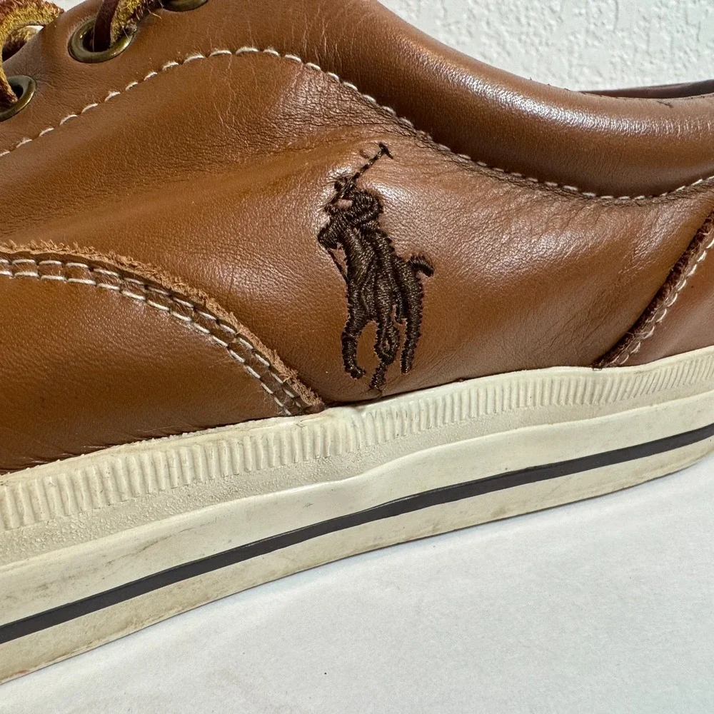 Polo Ralph Lauren Mens Vaughn‎ Soft Leather Upper Lace Up Sneaker Shoes 11.5 D